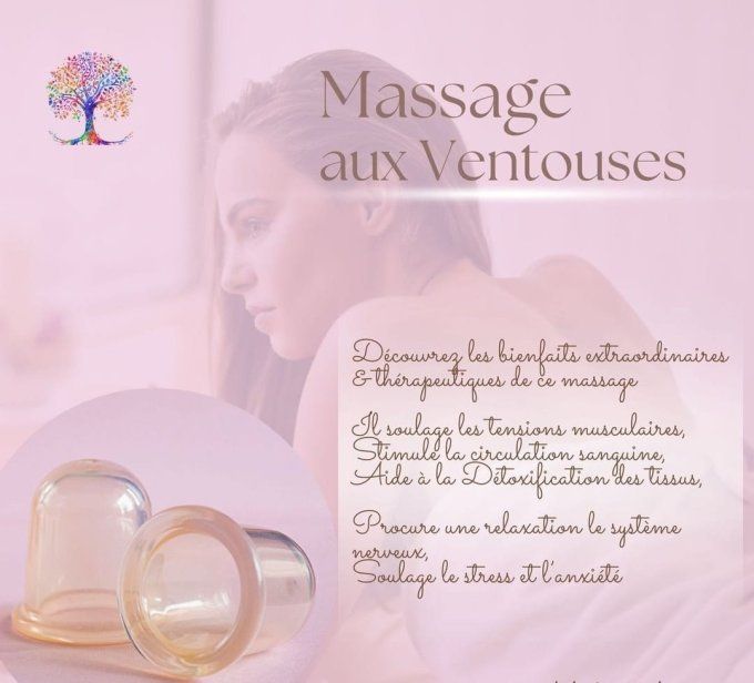 Massage Soin aux Ventouses ( Cupping Thérapie ) 50-60 min.